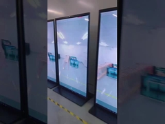 75 ইঞ্চি মেঝে স্ট্যান্ড পূর্ণ স্ক্রিন বিজ্ঞাপন প্রদর্শন 178° দেখার কোণ 450cd/m2 উজ্জ্বলতা