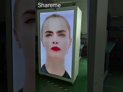 ৮৬ ইঞ্চি টাচ স্ক্রিন স্বচ্ছ এলসিডি বক্স ডিসপ্লে উইক্রেট বিজ্ঞাপন প্লেয়ার