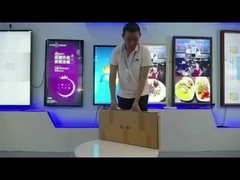 ডুয়াল স্ক্রিন লিফট বিজ্ঞাপন প্রদর্শন এলসিডি সিনেটওয়ার্ক 18.5 এবং 10.1 ইঞ্চি