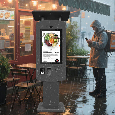 Waterproof High-Brightness 24/7 Operation Self Service Kiosk for Outdoor Payment and Ordering