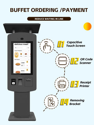 Waterproof High-Brightness 24/7 Operation Self Service Kiosk for Outdoor Payment and Ordering